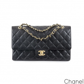 Chanel Black Caviar Medium Classic Double Flap Bag Chanel Black Caviar Medium Classic Double Flap Bag